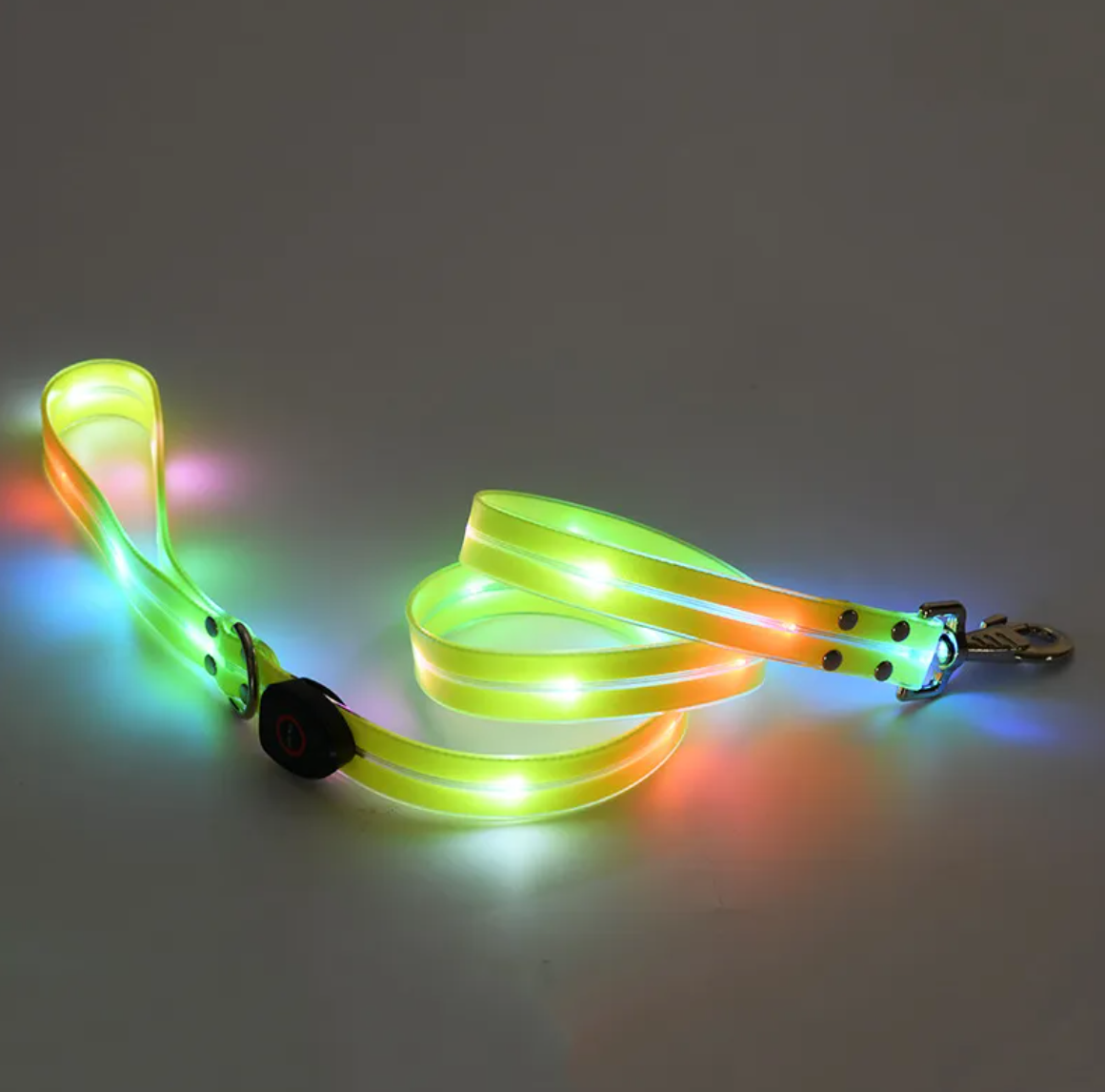 Collar LED Recargable para Mascotas con Correa de Nylon