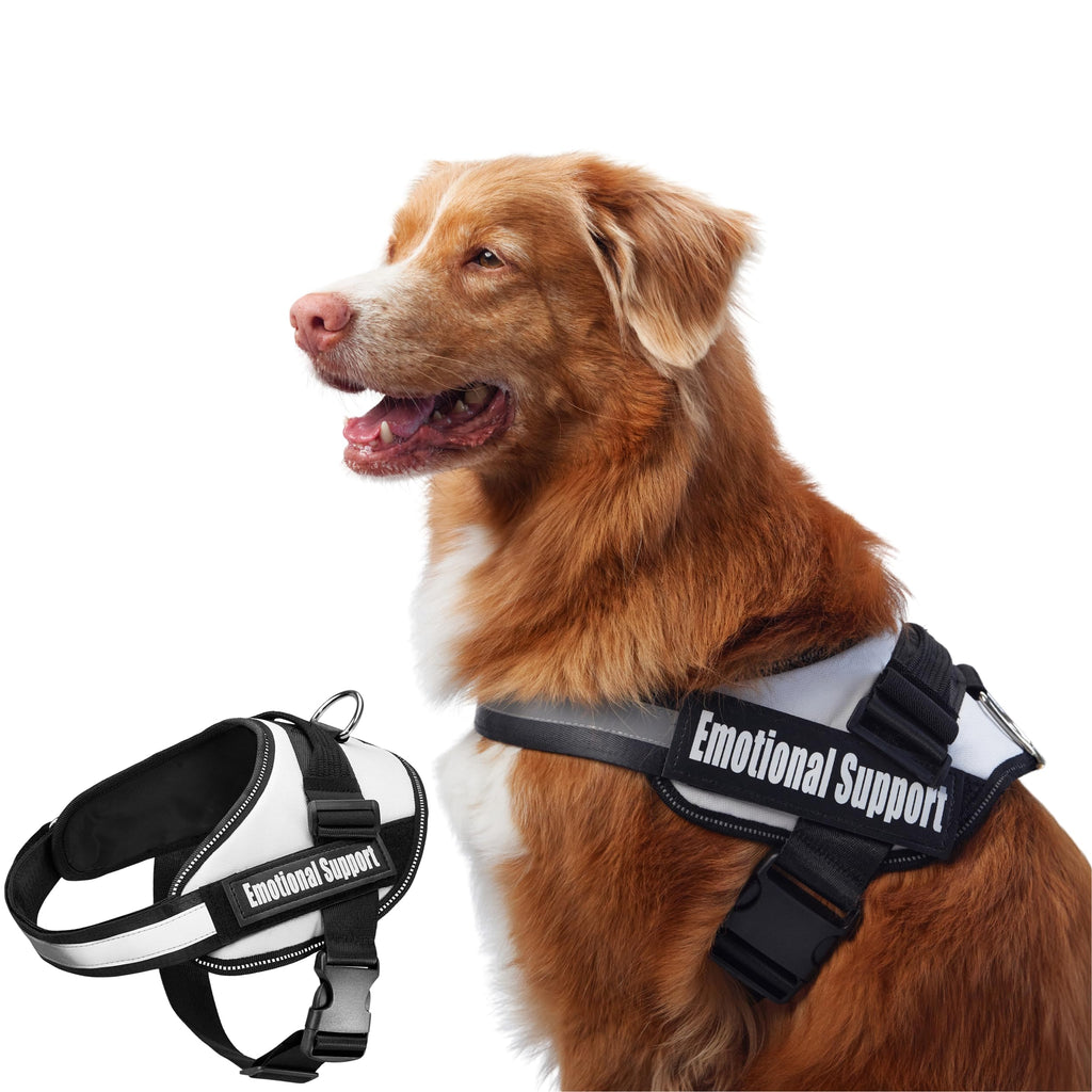 Chaleco Arnés para Perro de Apoyo Emocional - Chaleco para Perro de Servicio, Reflectante, Transpirable y Ajustable, Arnés Antitirones, Chaleco para Perro de Terapia, Accesorios ESA para Perros, Chaleco Arnés para Perro Emocional (Extra Pequeño)