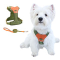 CHUNFENGX Set de Arnés y Correa Antitirones para Perros - Arnés con Clip Frontal, Arnés de Entrenamiento para Perros Medianos, Arnés Fácil de Pasear para Perros Pequeños y Medianos (Verde XS)