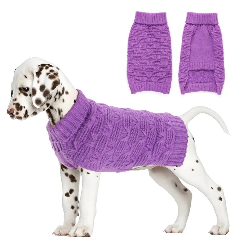 Suéter para Perro XXL - Suéter para Perros Grandes, Suéter de Cuerpo Completo, Suéter de Invierno para Perros, Suéter Cómodo, Pulóver Tejido y Grueso para Clima Frío